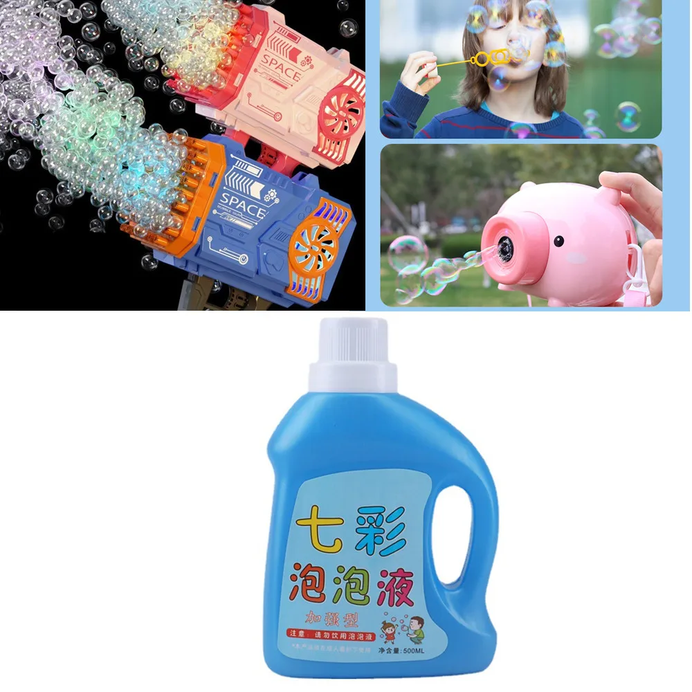 

Bubble Bazooka Gun 500ml Concentrate Bubbles Liquid Soap Water Bubble Accessories Bazooka Bubble Gun
