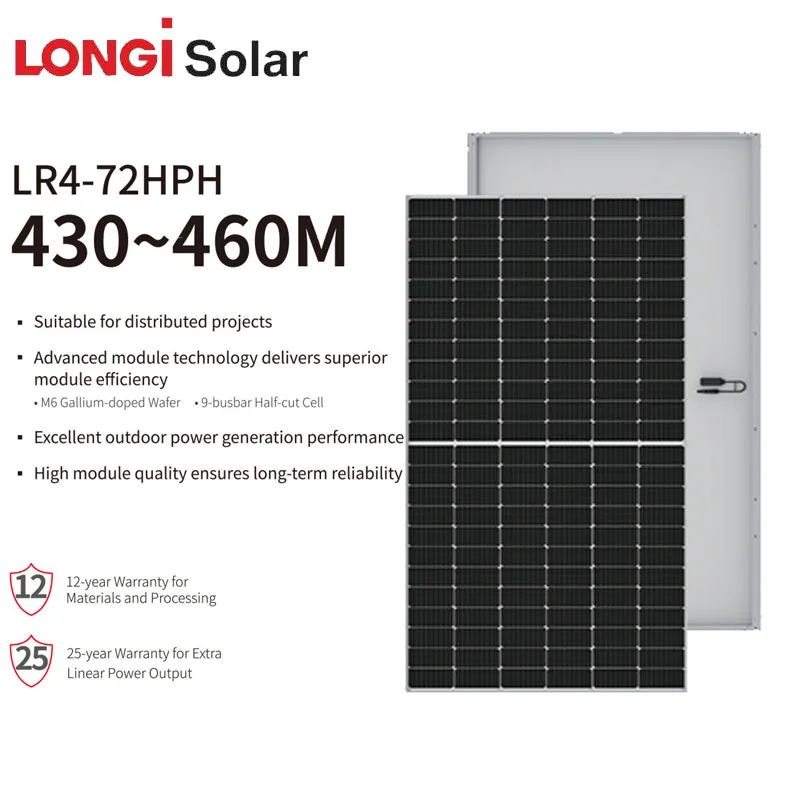 

LONGI pv solar panels prices 450W solar energy panel In stock photovoltaic modul