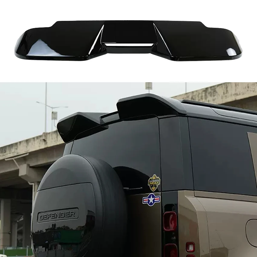 

Hot For Land Rover Defender 90 110 Spoiler 2019 2020 2021 To Up High Quality Rear Roof Trunk Wing By Glossy Black Carbon Fiber