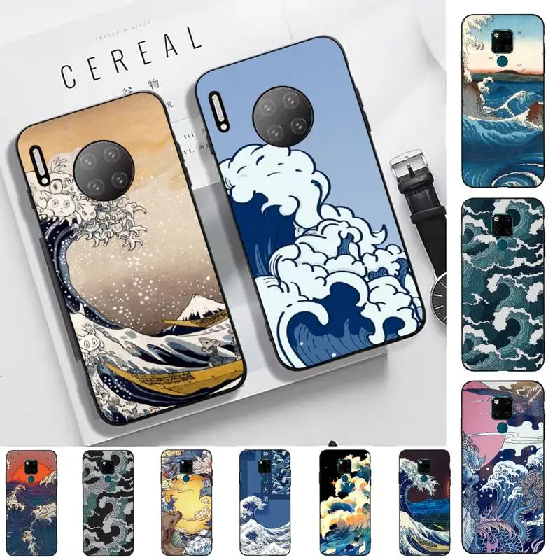 

Big Wave Phone Case for Huawei Mate 20 10 9 40 30 lite pro X Nova 2 3i 7se