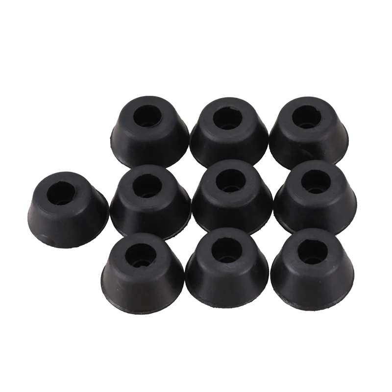 

10 Pcs 21mm x 10mm Conical Recessed Rubber Feet Bumpers Pads Black
