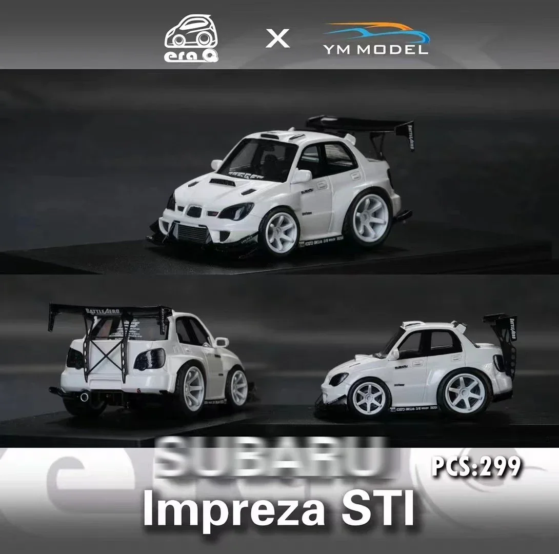 

YM Not 1:64 Q Size Impreza STI R34 Modified Version Resin Diorama Car Model Collection Miniature Carros Toys