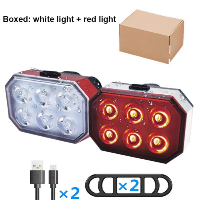 

1/2 шт., светодиодсветильник передсветильник и задние фсветильник для велосипеда