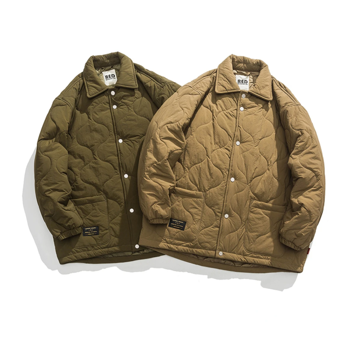 Retro autumn and winter tooling jacket liner quilted waterproof warm coat outdoor camping jacket