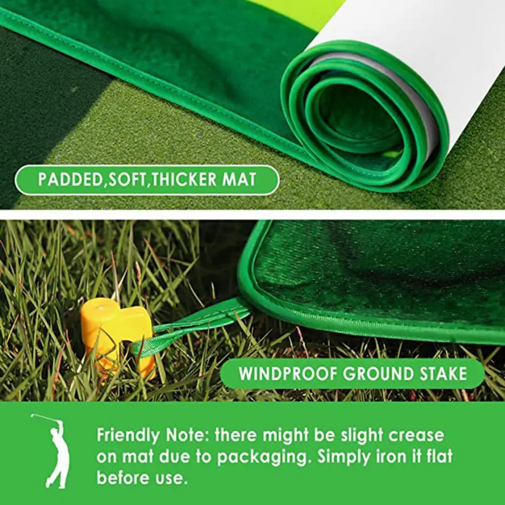 1 Set Durable Golf Hitting Mat Enlarged Golf Training Mat Portable Household Indoor Golf Hitting Training Pad  Swing Practice