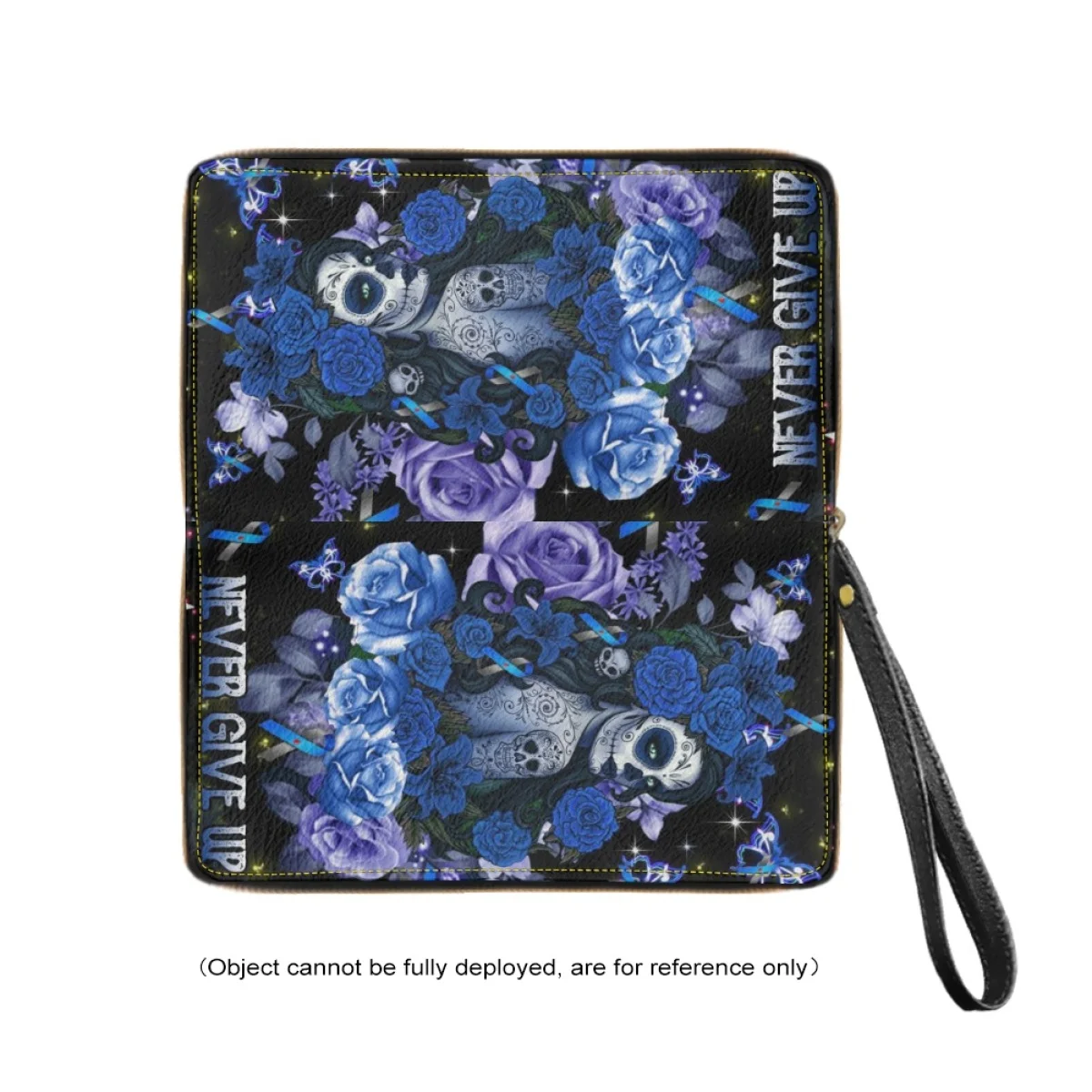 Luxury Brand Wallet Card Holder for Women Skull Pattern Print Multifunction Cardholder Coin Wallets With Strap Carteras De Mujer