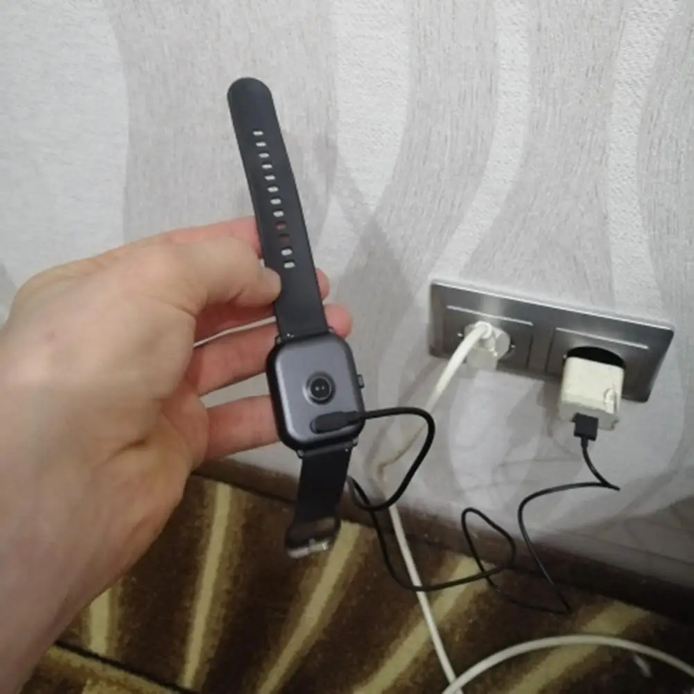 

Портативные удобные Смарт-часы с кабелем для быстрой зарядки, черные часы с USB-кабелем, быстрая зарядка для детских часов