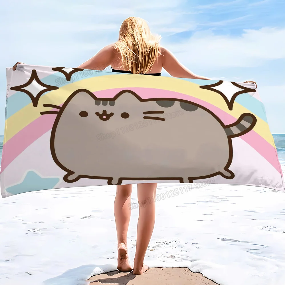 Банное полотенце Pusheen милые Мультяшные банные полотенца для детей и взрослых