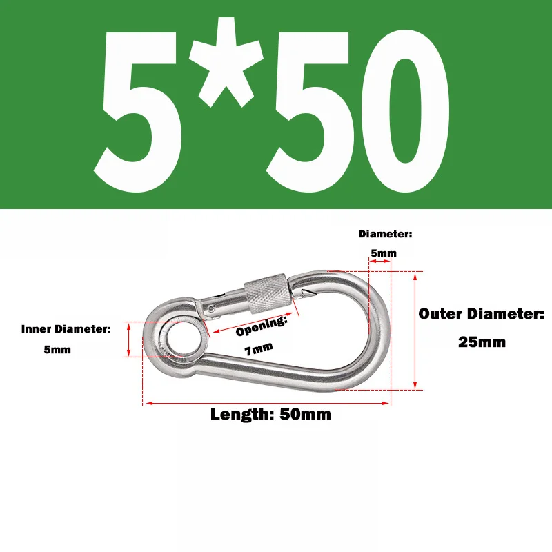 

Пружинный карабин из нержавеющей стали M4-M12