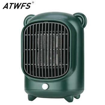ATWFS-calentador eléctrico de escritorio para el hogar, calentador pequeño PTC de calor rápido, silencioso, 500W/220V 1