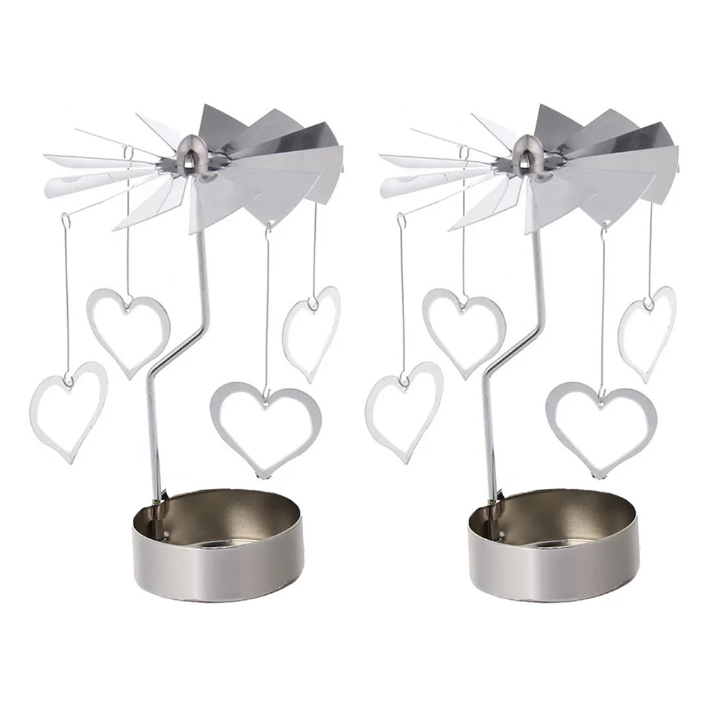 

2 Pcs Candleholder Rotating Candlestick Candle Stand Creative Candle Holder Candlestick for Hotel Home Bar