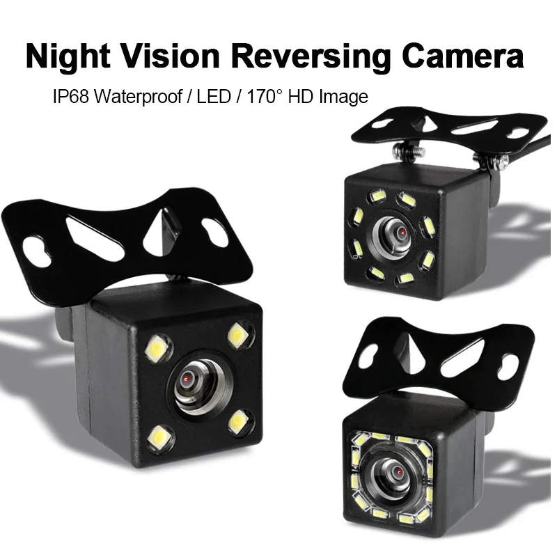 

Car Rear View Camera Night Vision Reversing Auto Parking Camera IP68 Waterproof CCD LED Auto Backup Monitor 170 Degree HD Image