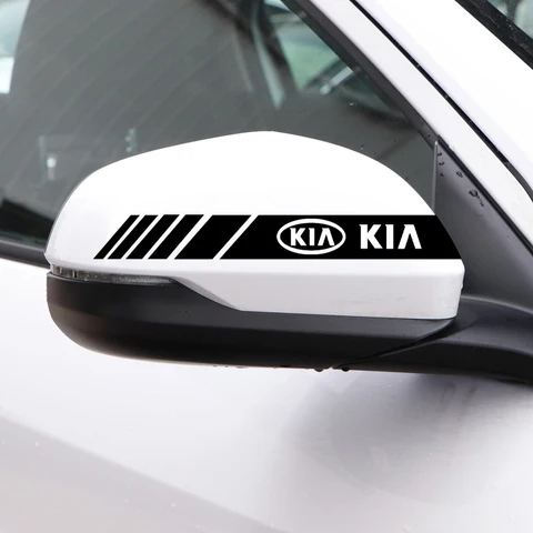 2 шт. виниловые наклейки на зеркало заднего вида для KIA Optoma Ceed Forte K9 Picanto Rio Sorento Soul Sportage, автоаксессуары