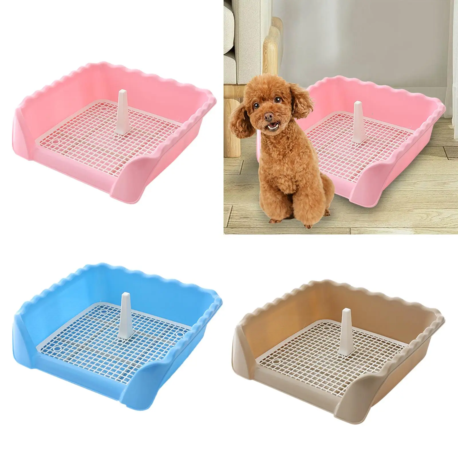 Dogs Toilet Pee Pad Detachable Mesh Grids with Removable Cat Training Toilet Tray for Pets Accessories Puppy Indoor