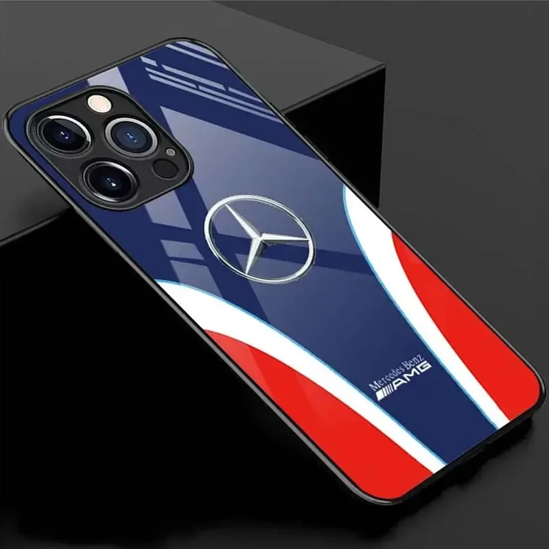 Разнообразный цветной модный чехол для телефона Mercedes Benz iPhone 15 Pro Max 16 14 12 13 Mini 11 Plus X