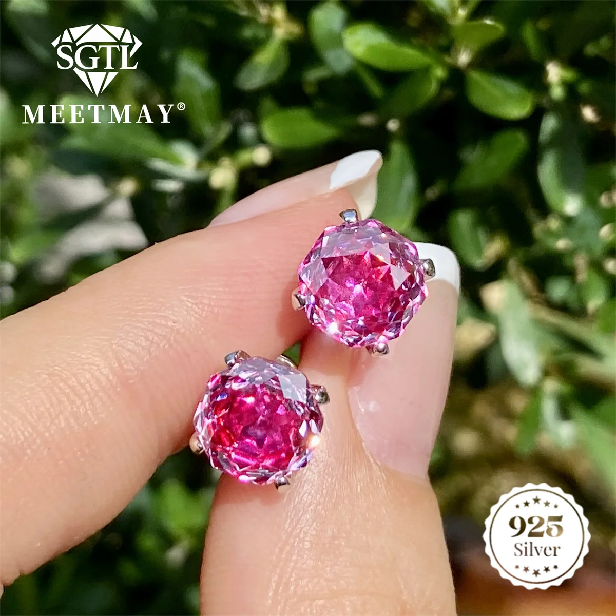 Фото Элегантные серебряные серьги S925 с градиентом цвета Paraiba Rose Cut с кубическим цирконием, стильные и гипоаллергенные для женщин, изысканные ювелирные изделия №5