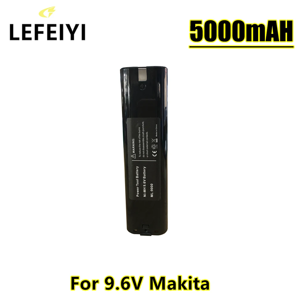 

LEFEIYI 9.6V 5.0Ah NIMH Battery Replacement for Makita 9000 9002 9033, 6095D 6096D 6093D 6012HD DA391D 5090D 4390D 5090D 8402VD