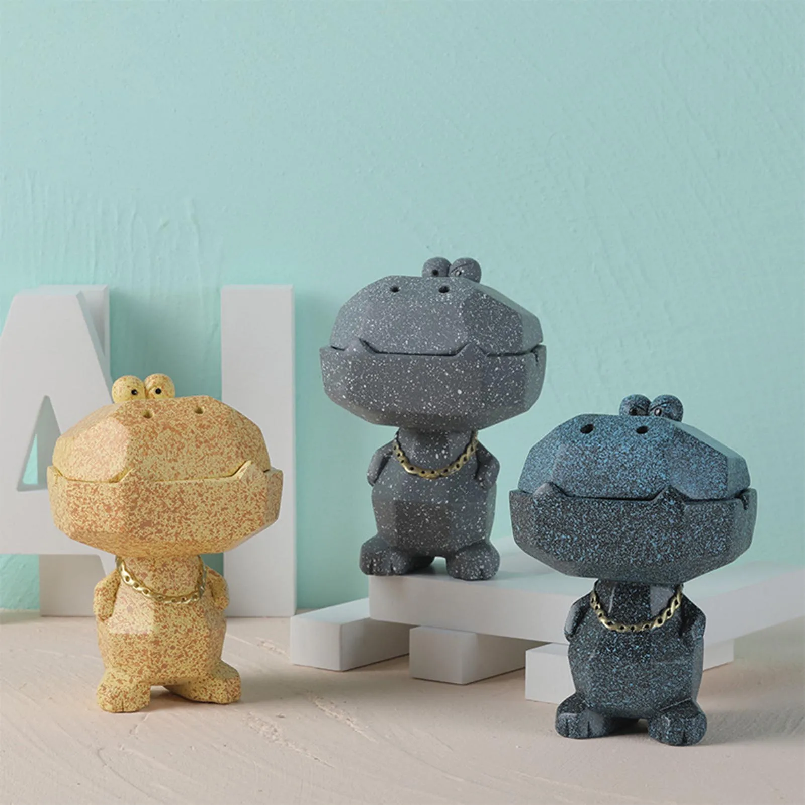 

Пепельница в скандинавском стиле, милая пепельница из крокодиловой смолы с крышкой, креативная крутая пепельница для коптильника, украшения для украшения