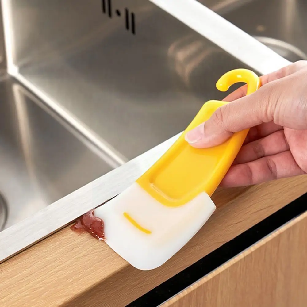 

Kitchen Silicone Scraper Cleaning Spatula Oily Scraper Washing Pot Artifact Grain Cleaning Rice Rice Cooker Brush Q1u9