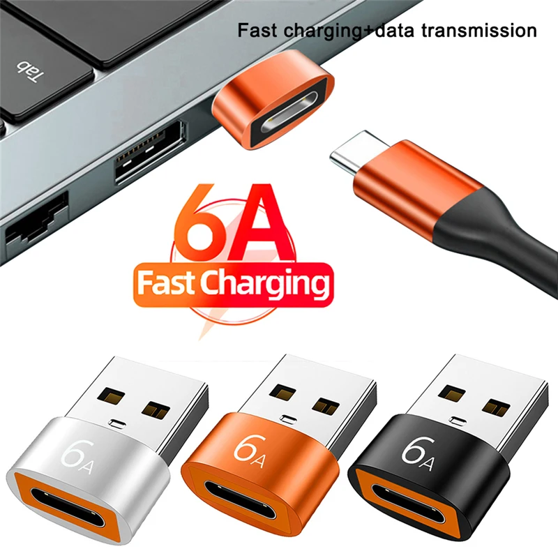 

6A OTG Connecter Type C Female To USB A Male Charger Adapter USB C Converter For Macbook Xiaomi Samsung Transfer Adaptor