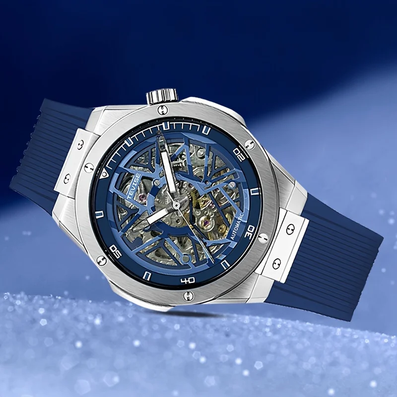 TEVISE 2024 новые мужские полые механические часы 30 м водонепроницаемые лучший бренд