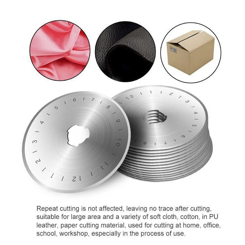 Promotion! 10Pcs Rotary Cutter Refill Blades Patchwork Fabric Leather Craft Steel Circular Sewing Quilting Cutters |