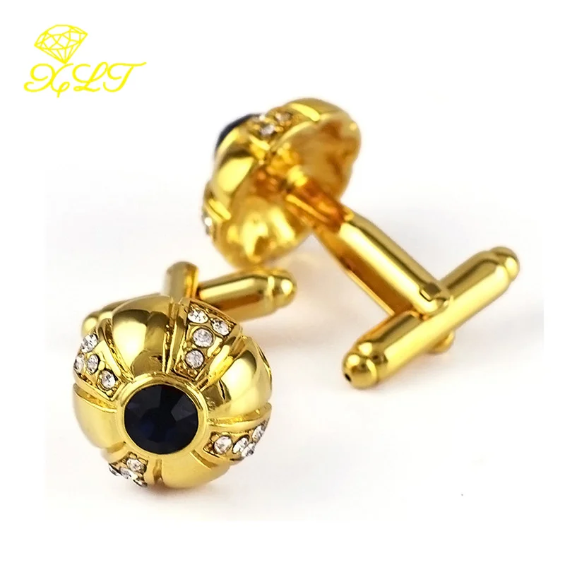 

Round Crystal Cufflinks Four Sided Rhinestone French Buttons Jewelry Clothing Accessories Cufflinks For Mens Luxury