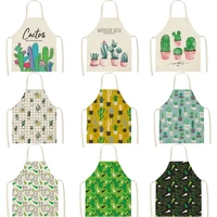 cactus green geometric series pattern baking accessories maid apron custom apron apron kitchen cartoon women apron linen apron