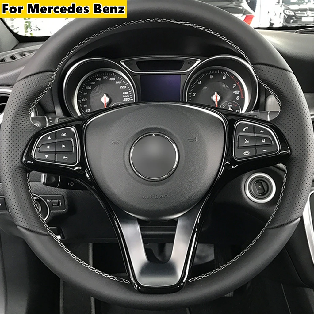 

Car Steering Wheel Trim Cover For Mercedes Benz A B C E GLA CLA GLC GLS GLE V Class W176 W246 W205 W213 W117 C117 X156 X253 W447