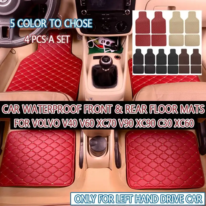 Custom Car mats For Volkswagen All Models For VW Passat Polo Golf PVC Car styling Auto floor mats Interior Details Carpet Rugs