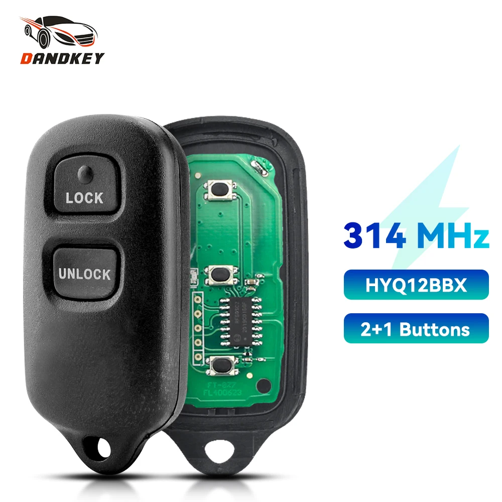 

Dandkey 2 + 1 3 кнопки HYQ12BBX HYQ12BAN 314,4 МГц Fob для Toyota Highlander 2001 2002 2003 2004 2005 2006 2007 дистанционный Автомобильный ключ