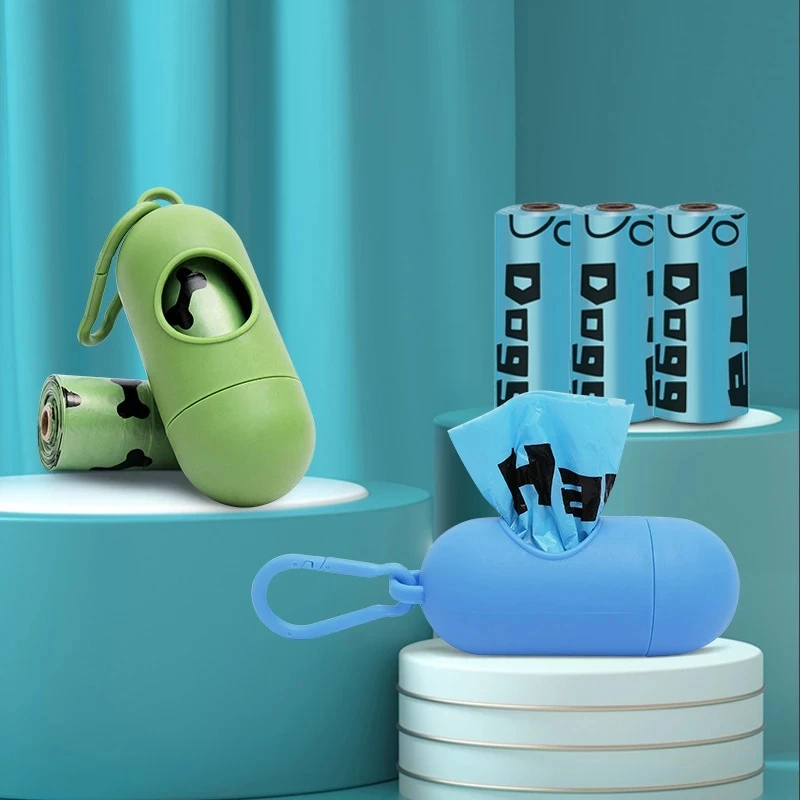 

ADECHOO Dog Outdoor Portable Trash Box Pill Type Pickup Can Hang Pet Garbage Bag Dispenser Garbage Storag Box for Cat Puppy