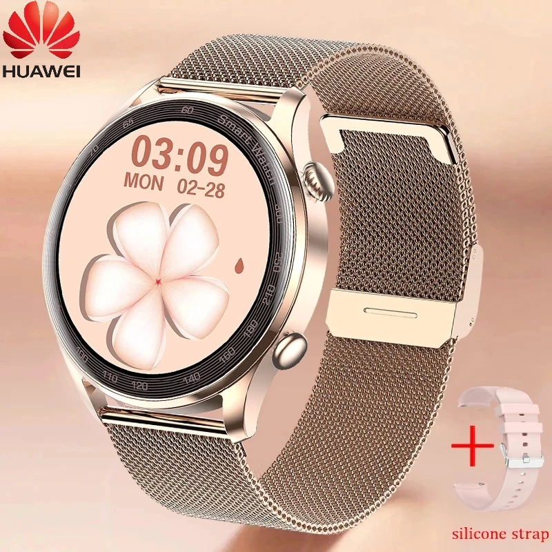 

Huawei Bluetooth Call Smart Watch Men Women Heart Rate Monitor Fitness Tracker Music Player 1.36Inch 390*390 HD Smartwatch+Box
