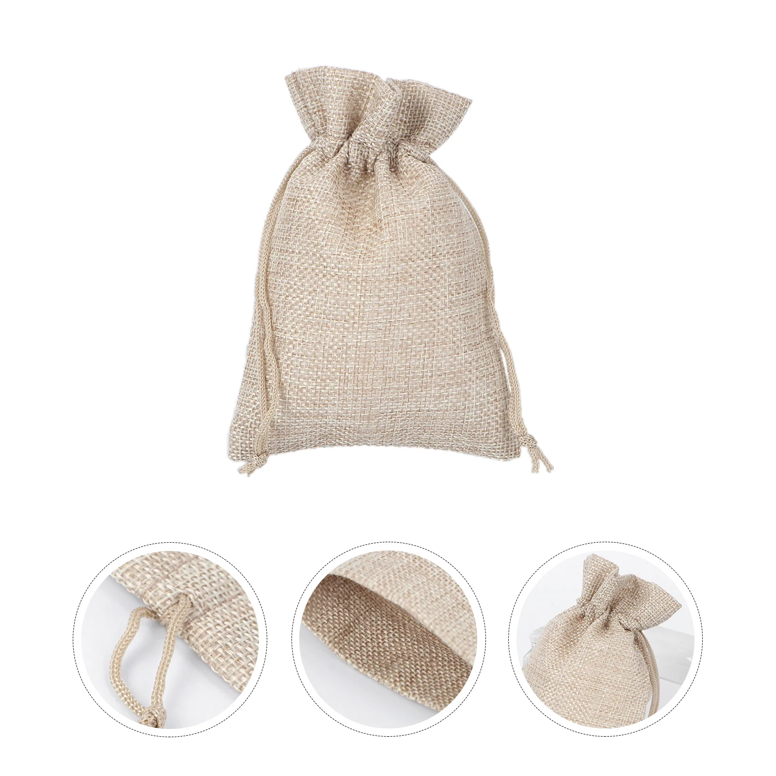

50 Pcs Burlap Bags Sacks With Drawstrings Gift Bags Jewelry Pouches for DIY Craft Candy Christmas Wedding Favor (Flaxen）