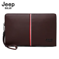 jeep buluo business casual handbag brand luxury mens clutches bags for phone high quality spilt leather wallet large capacity