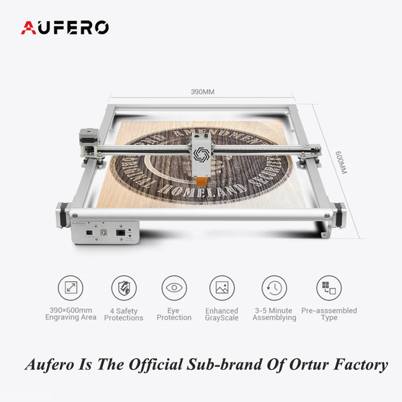

Aufero 2 Powerful Laser Engraver Cutter For Wood Metal Acrylic 15,000MM/MIN 39*39cm Woodworker Desktop Engraving Cutting Machine