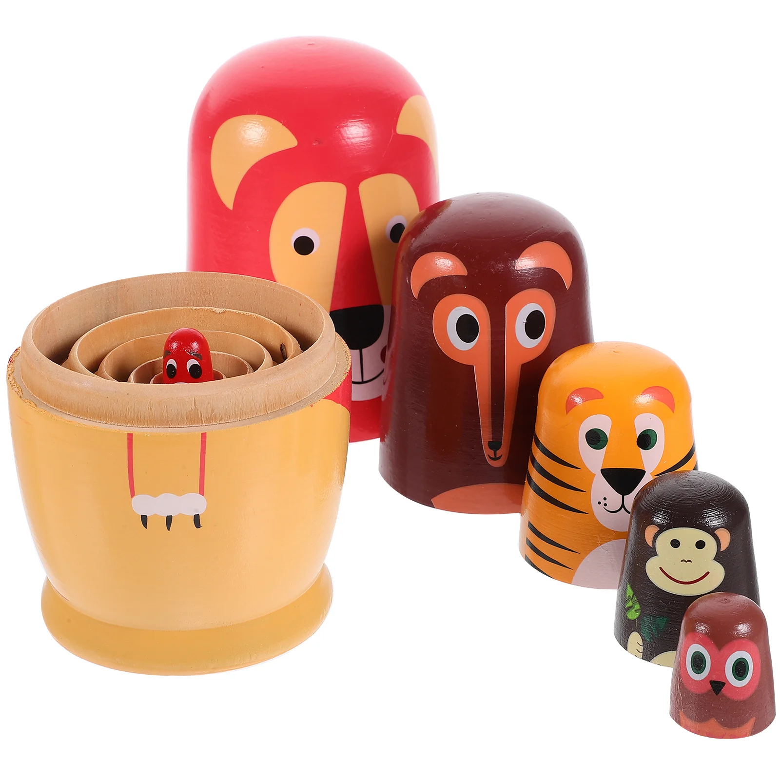 

Matryoshka Stacking Dolls Walnut Crafts Russian Ornaments Nesting Bookshelf Toys