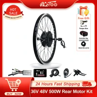 electric bicycle conversion kit 36v500w 48v500w rear rotate wheel hub motor 16 29inch700c for electric bike conversion kit
