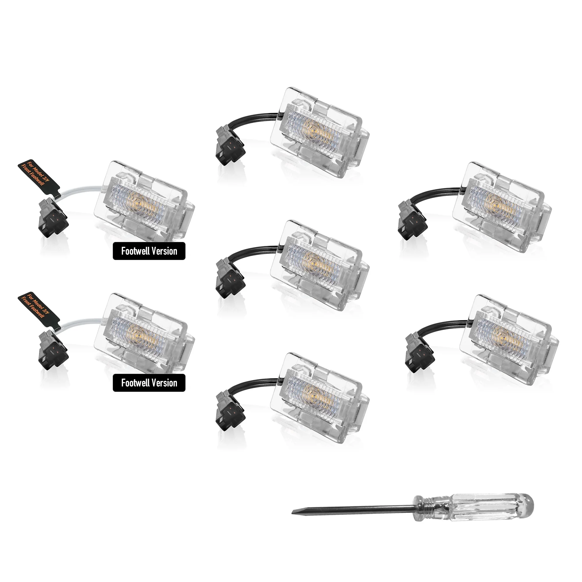

Full 7 Pieces for Tesla Model Y, Ultra-Bright Interior Lighting Upgrade LED Kit