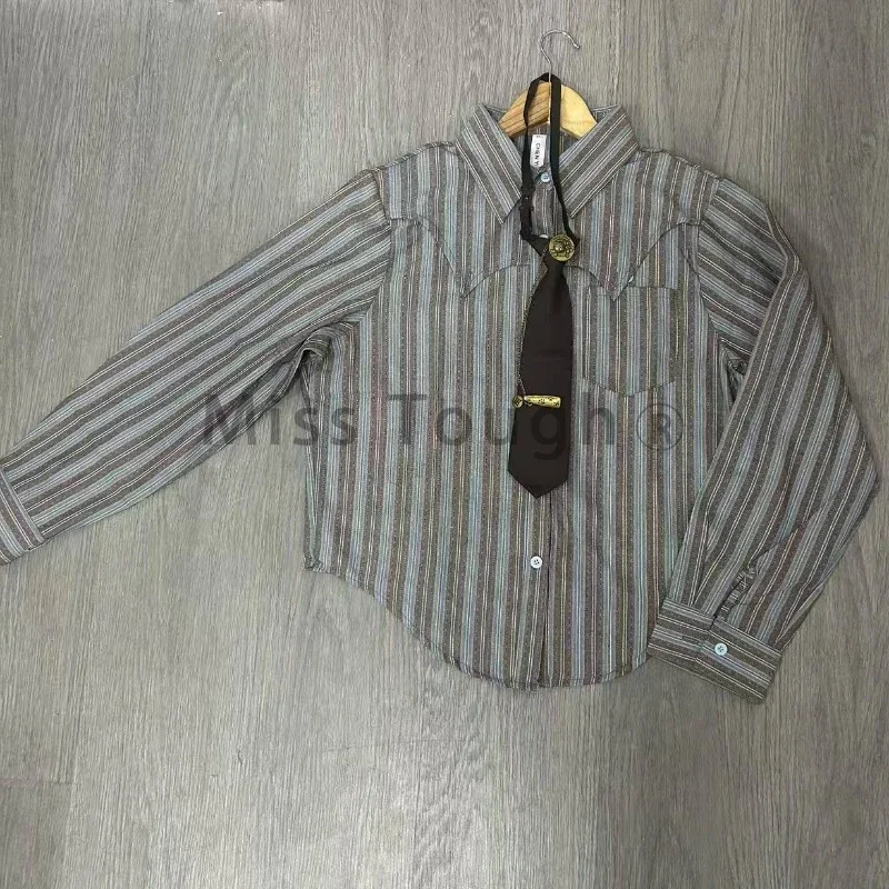 Женские рубашки Sleepy Bunny из хлопка в полоску