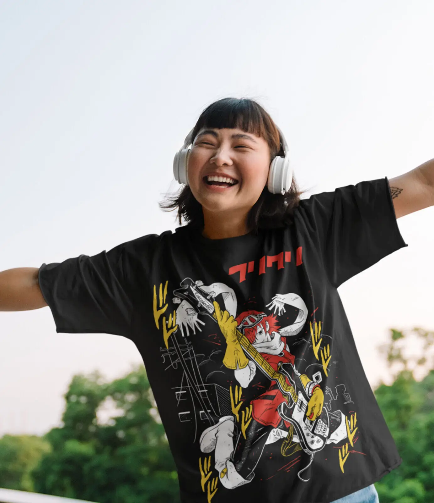 FLCL Haruko надежная крутая футболка аниме харухара Gainax Graphic Tee