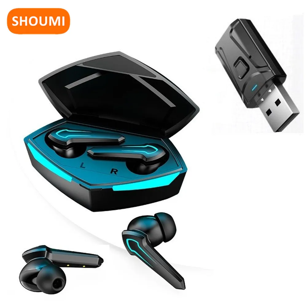Новые игровые наушники P30 TWS, беспроводная гарнитура с микрофоном, Bluetooth адаптер, зарядный бокс, игровые наушники с низкой задержкой, для ТВ, ПК