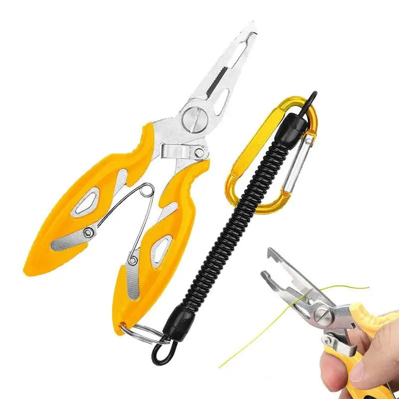 

Fishing Pliers Non-slip Fishing Line Removal Pliers Portable Fishing Gear Line Cutters With Sheath And Lanyard Outdoor Fishing