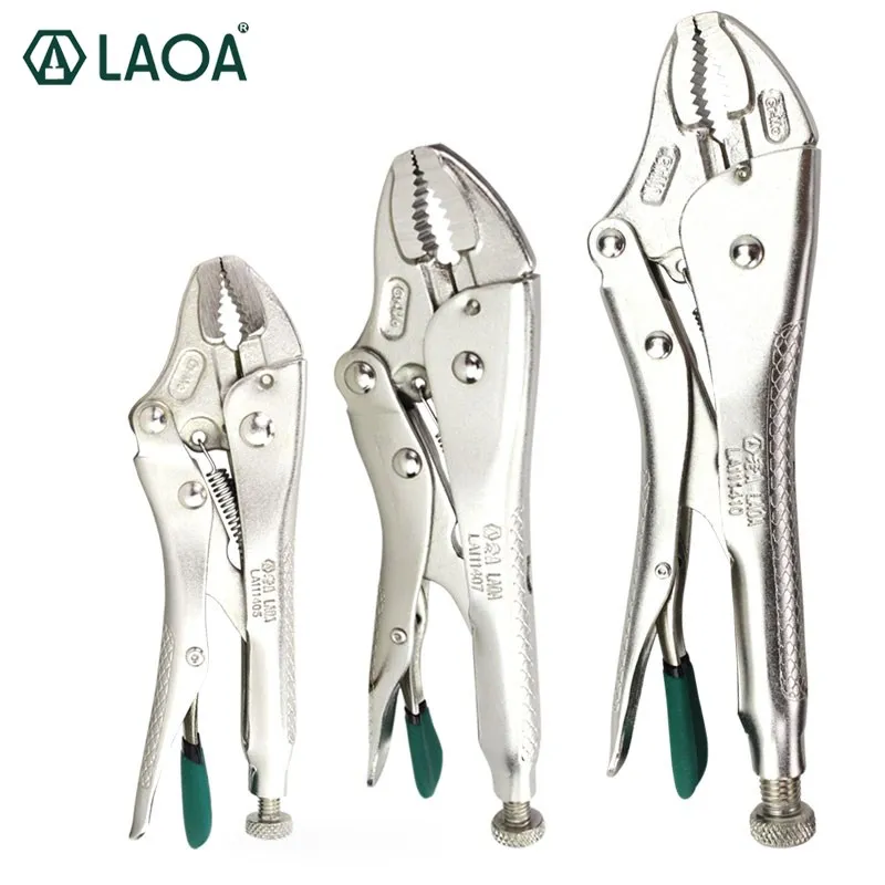 

LAOA 5inch 7inch 10 inch Locking pliers round nose Hot sales Welding Tool Straight Jaw Lock Mole Plier Vice Grips Pliers set