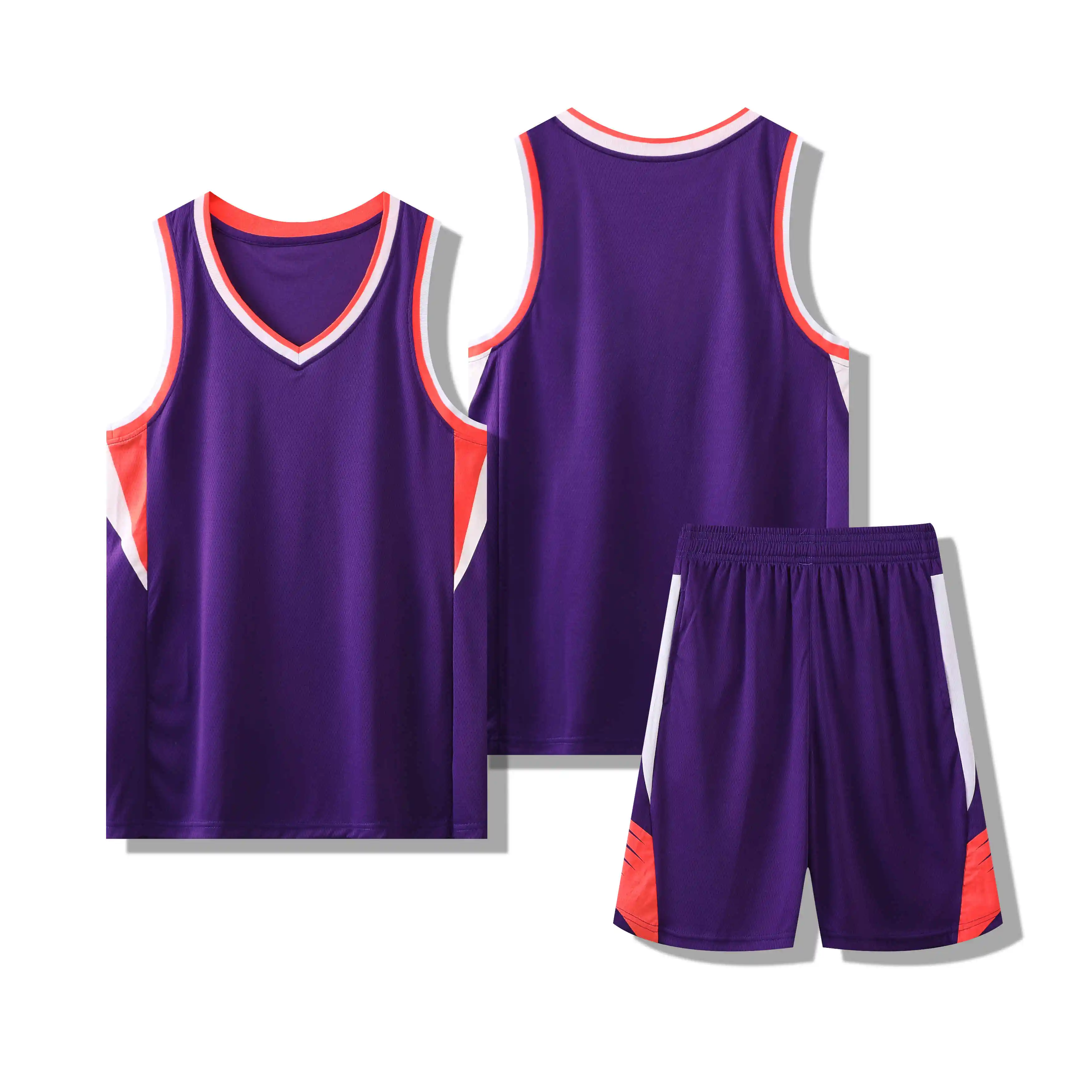 Мужской Комплект Баскетбольного Игрового Трикотажа 24/25 Из Полиэстера Без