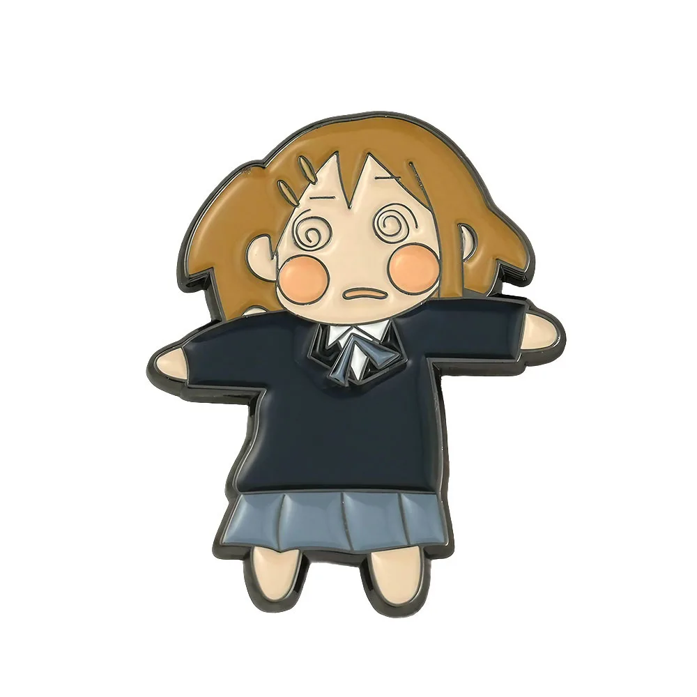 Фото Хирасава Юй Эмалированные булавки Аниме K-ON! Значок на лацкане, брошь, украшение, ювелирные изделия №1