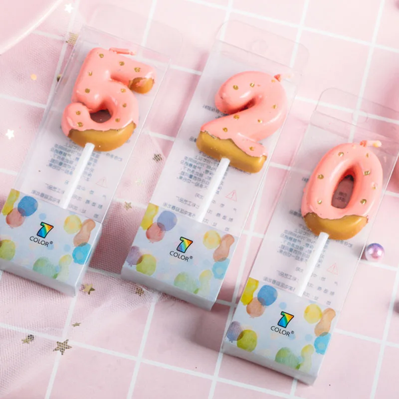 

INS Imitation Children's Chocolate Number Birthday Candles CakeTopper Insert Creative Birthday Party Dessert Table Candle