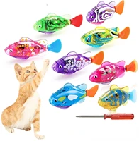 robot fish cat toyinteractive fish cat toys for indoor cats playfish with led light to stimulate your cats hunter instincts