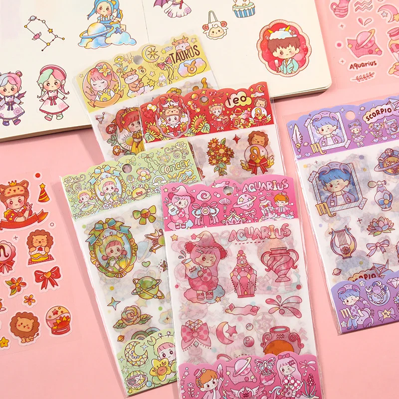 

Vintage Cute Kawaii Stickers Aesthetic Korean Stickers for Kids Journal Material Keyboard for Diary Pegatinas