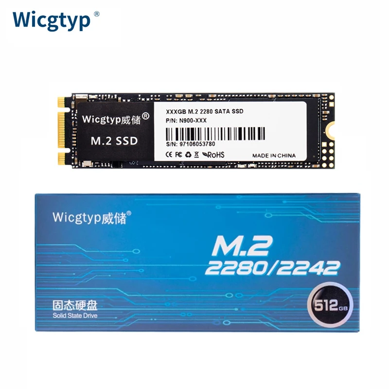 

Wicgtyp SSD M2 SATA 3 1TB Hard Disk 128GB 256GB 512GB 1 TB HD HDD M.2 NGFF ssd m2 2280 Internal Solid State Drive For Laptop PC